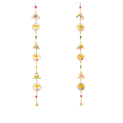 Elegant Ganesha Bell Wall Hanging set of 4 pc