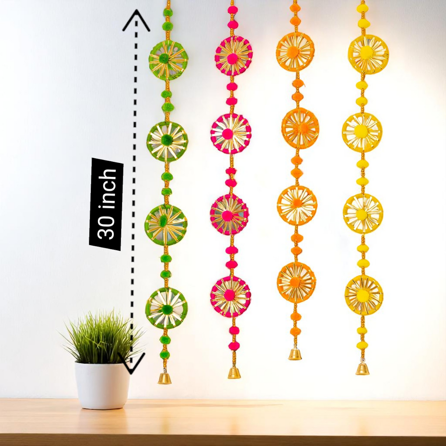 Rajasthani Chudi Line Wall Hanging Decoration set of 4 Pc