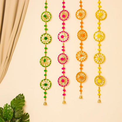 Rajasthani Chudi Line Wall Hanging Decoration set of 4 Pc