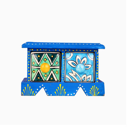 Wooden Two-Drawer Decorative Box