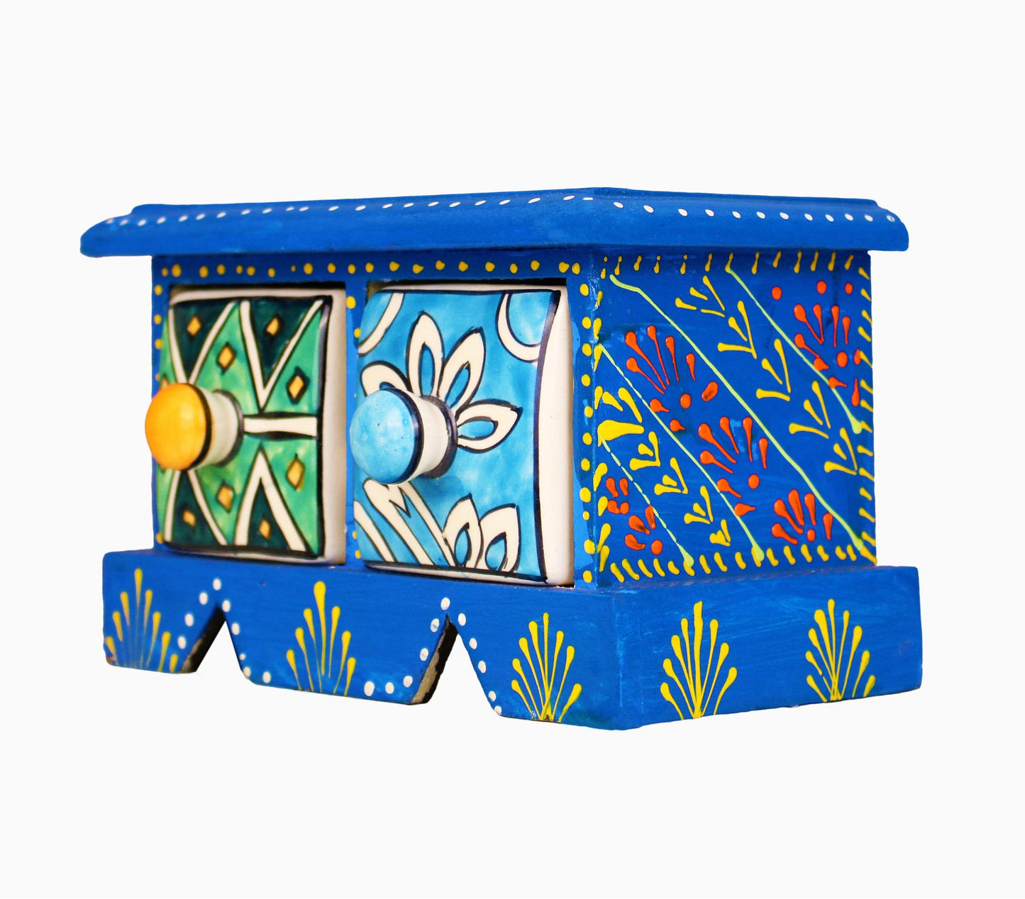 Wooden Two-Drawer Decorative Box