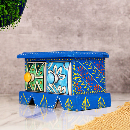 Wooden Two-Drawer Decorative Box