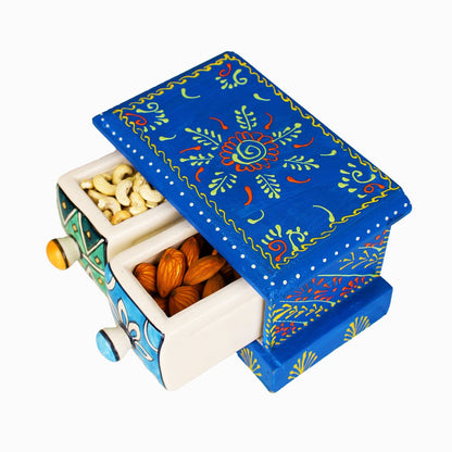 Wooden Two-Drawer Decorative Box
