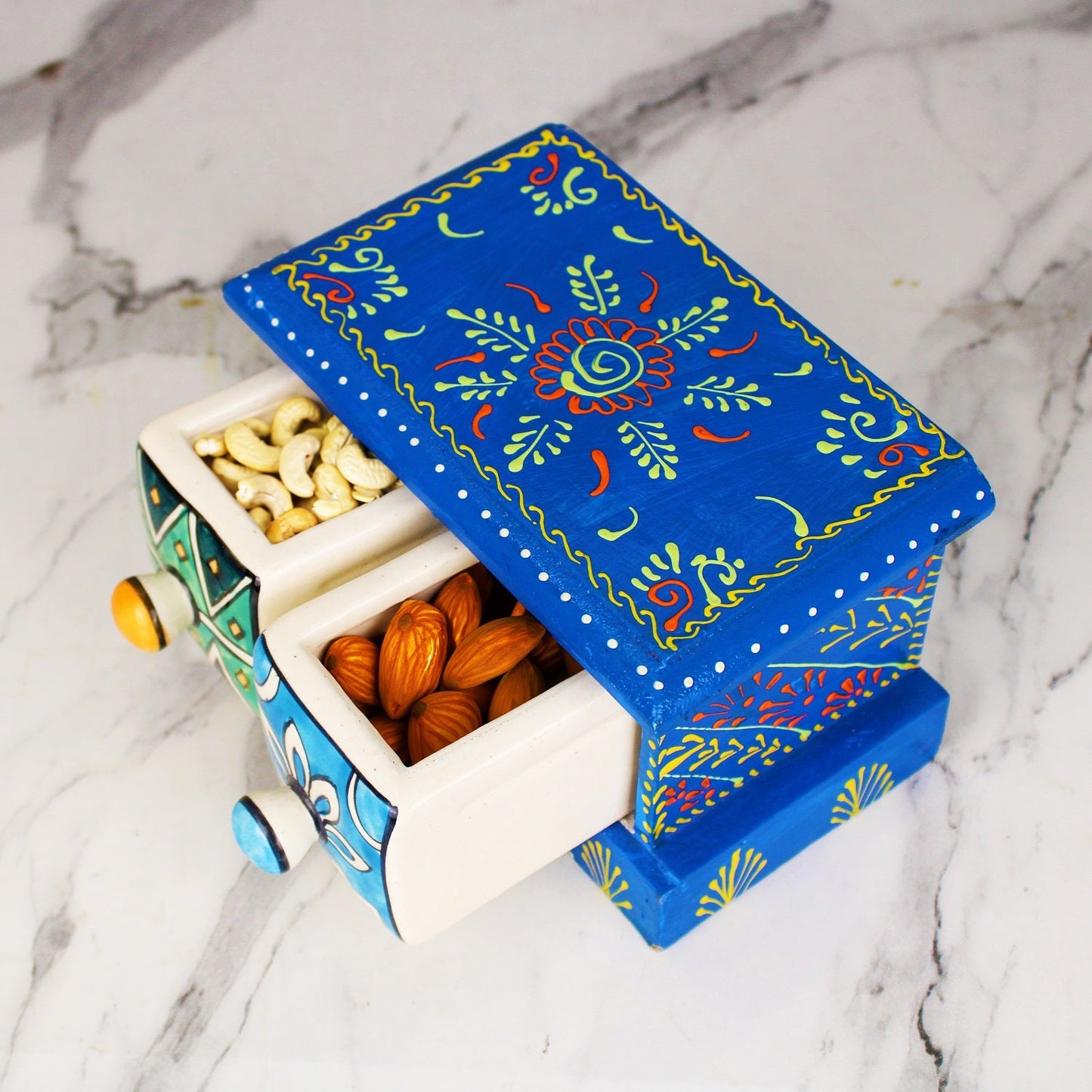 Wooden Two-Drawer Decorative Box