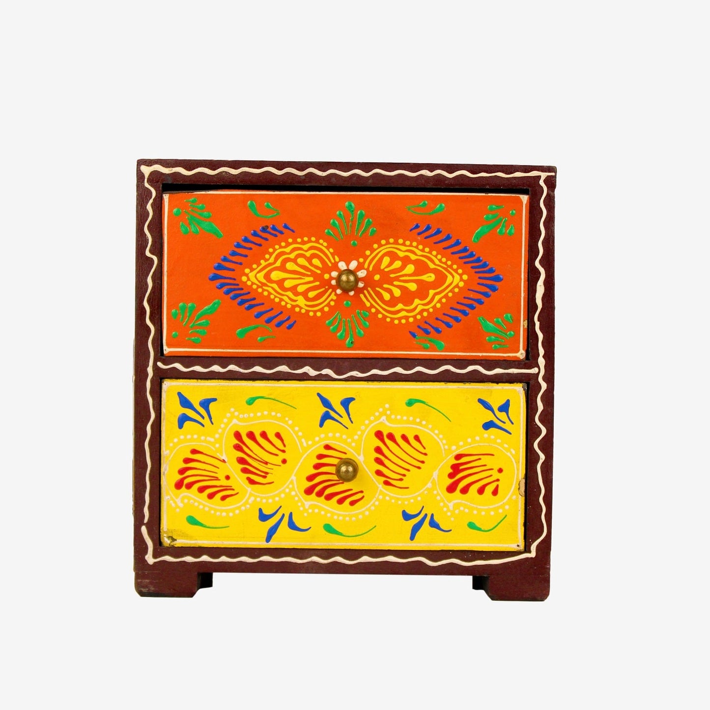 Wooden Two Drawer Storage Box