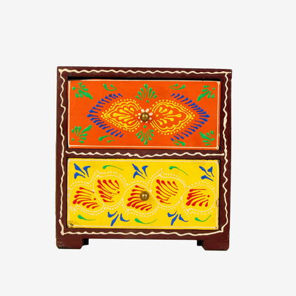 Wooden Two Drawer Storage Box