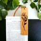 Wooden Hand Painted Flower Bookmark set of five