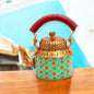 Hand Painted Aluminum Tea Kettle With Flower Design