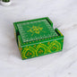 Wooden Green Tea Coaster Set Of 6
