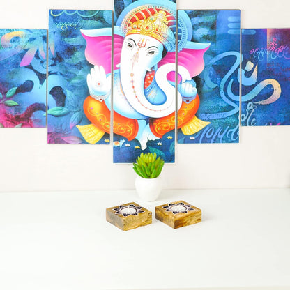 Wooden Tea-Light Holder for Decoration set of two pc