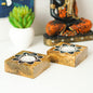 Wooden Tea-Light Holder for Decoration set of two pc