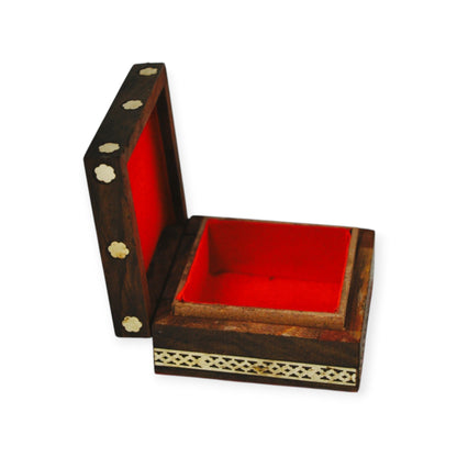 Wooden Jewellery Box With Gemstone Painting