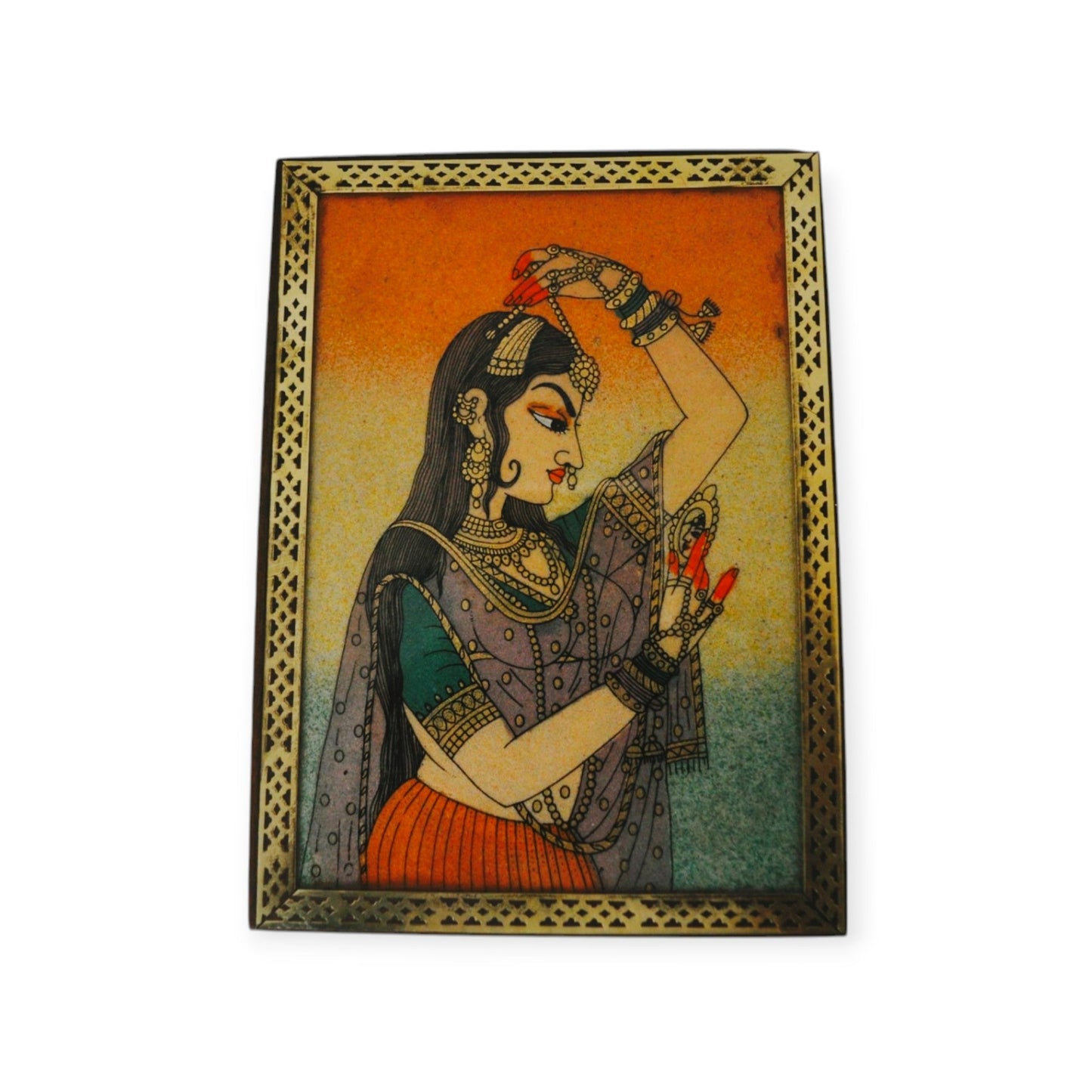 Wooden Jewellery Box With Gemstone Painting