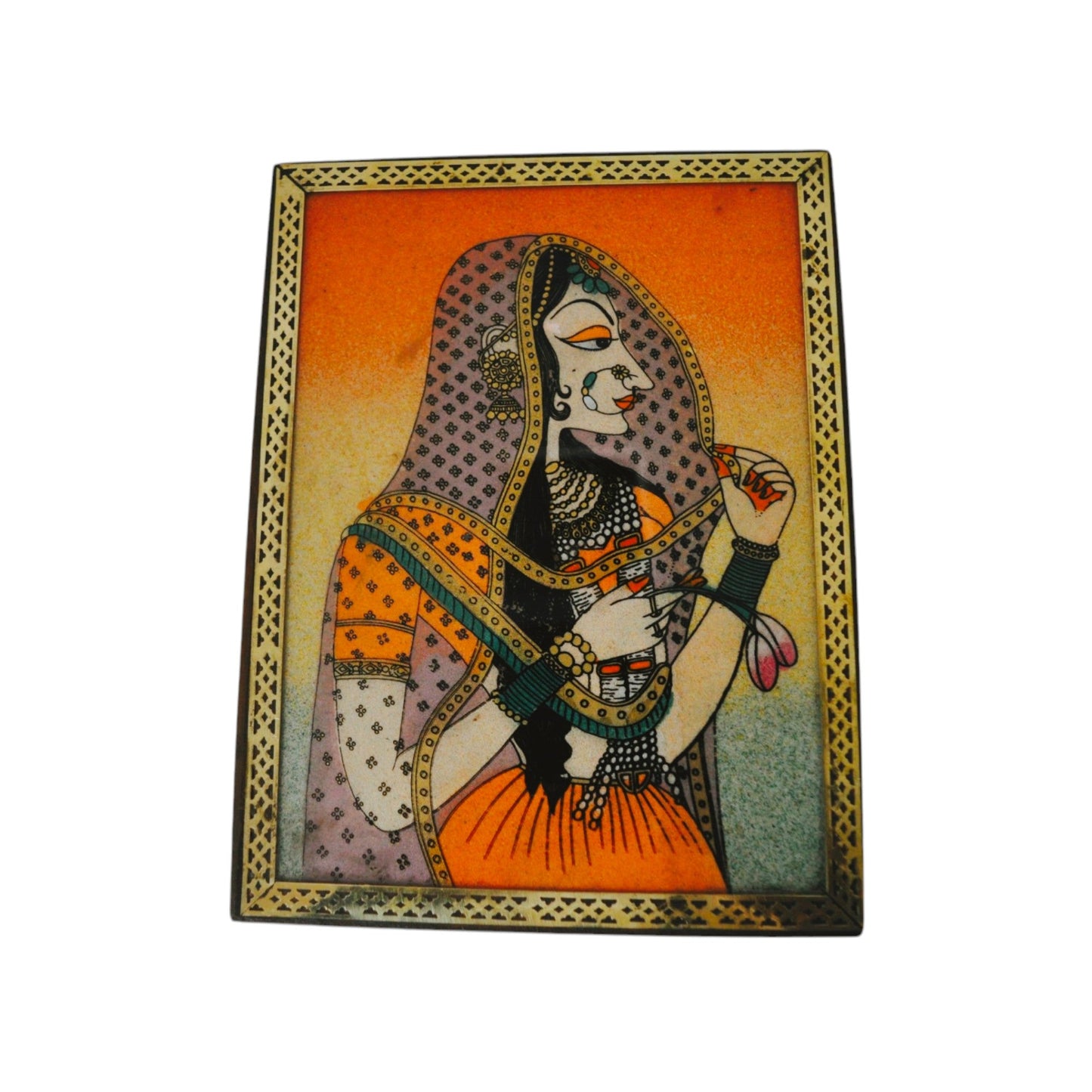 Wooden Jewellery Box With Gemstone Painting