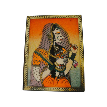 Wooden Jewellery Box With Gemstone Painting