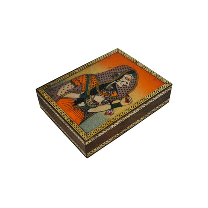 Wooden Jewellery Box With Gemstone Painting