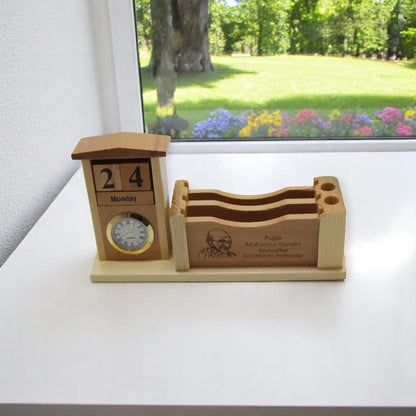 Wooden Pen Stand Table Set Of 50