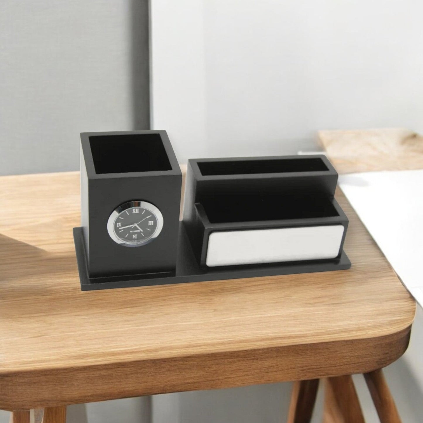 Wooden Desk Pen Stand For Office Set of 50