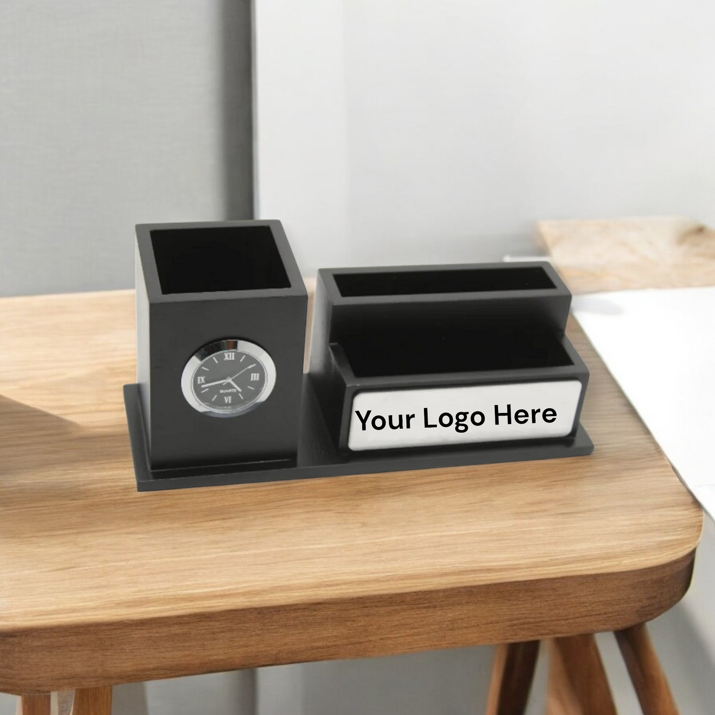 Wooden Desk Pen Stand For Office Set of 50