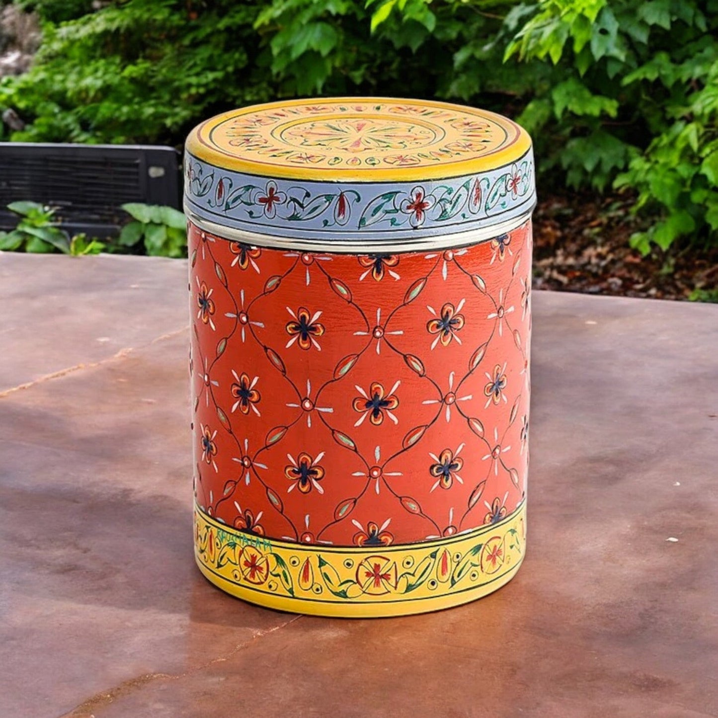 Hand Painted Steel Storage Container Set