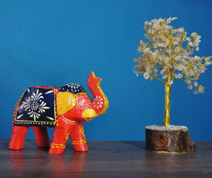 Wooden Elephant Tea Light Candle Holder pair