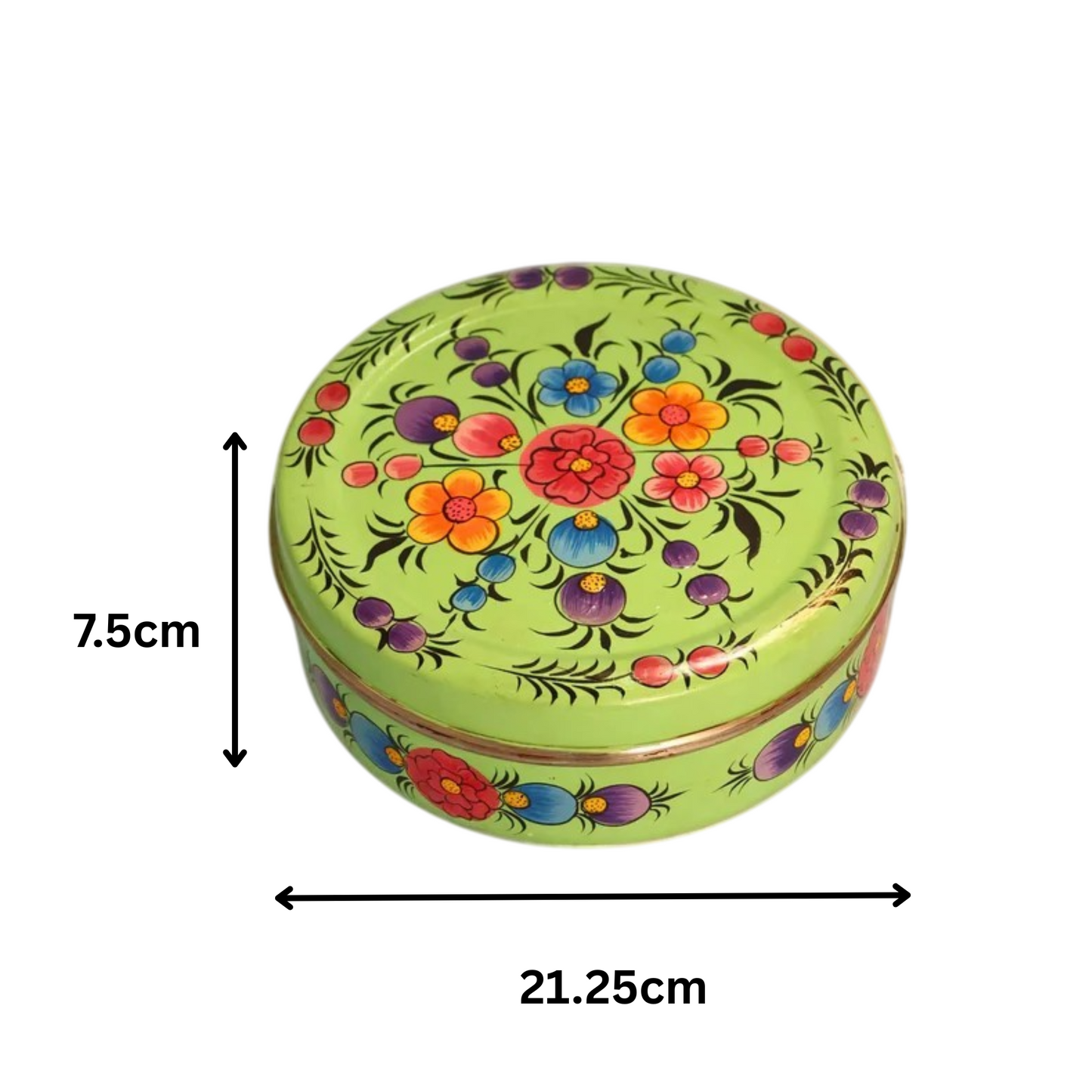 Hand Painted Spice Box With 7 Compartments