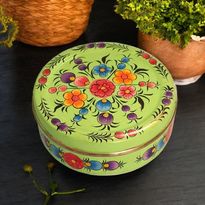 Hand Painted Spice Box With 7 Compartments