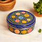 Hand Painted Spice Box With 7 Compartments-Blue