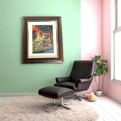 Marble Painting Sitting Deer Wall Henging