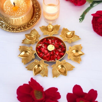 Metal Kamal Diya Urli For Festival Decorative set of 5 pc