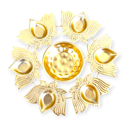 Metal Kamal Diya Urli For Festival Decorative set of 5 pc