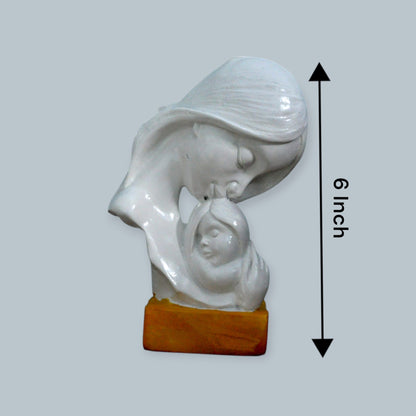 Polyresin Mother Child Statue Showpiece 