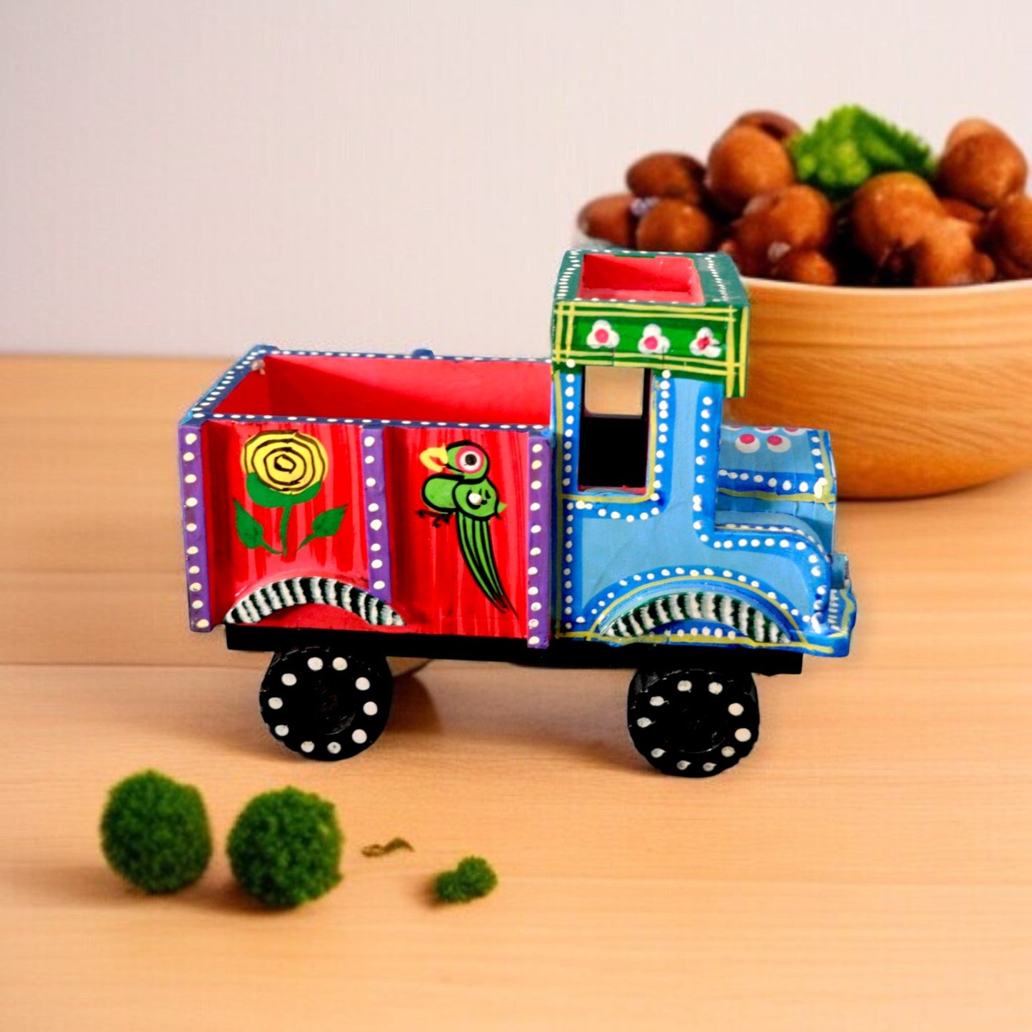Wooden Hand Painted Truck Decor