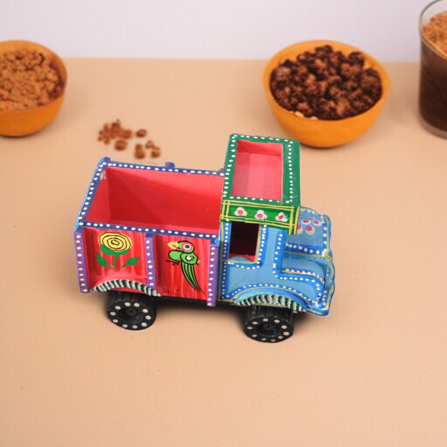 Wooden Hand Painted Truck Decor