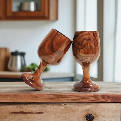 Wooden Beer Glass Set