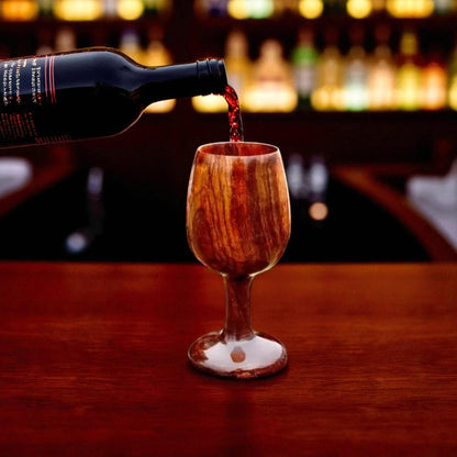 Wooden Beer Glass Set
