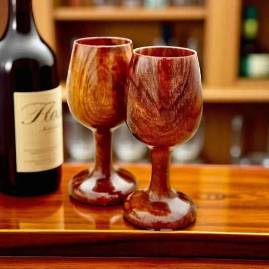Wooden Beer Glass Set
