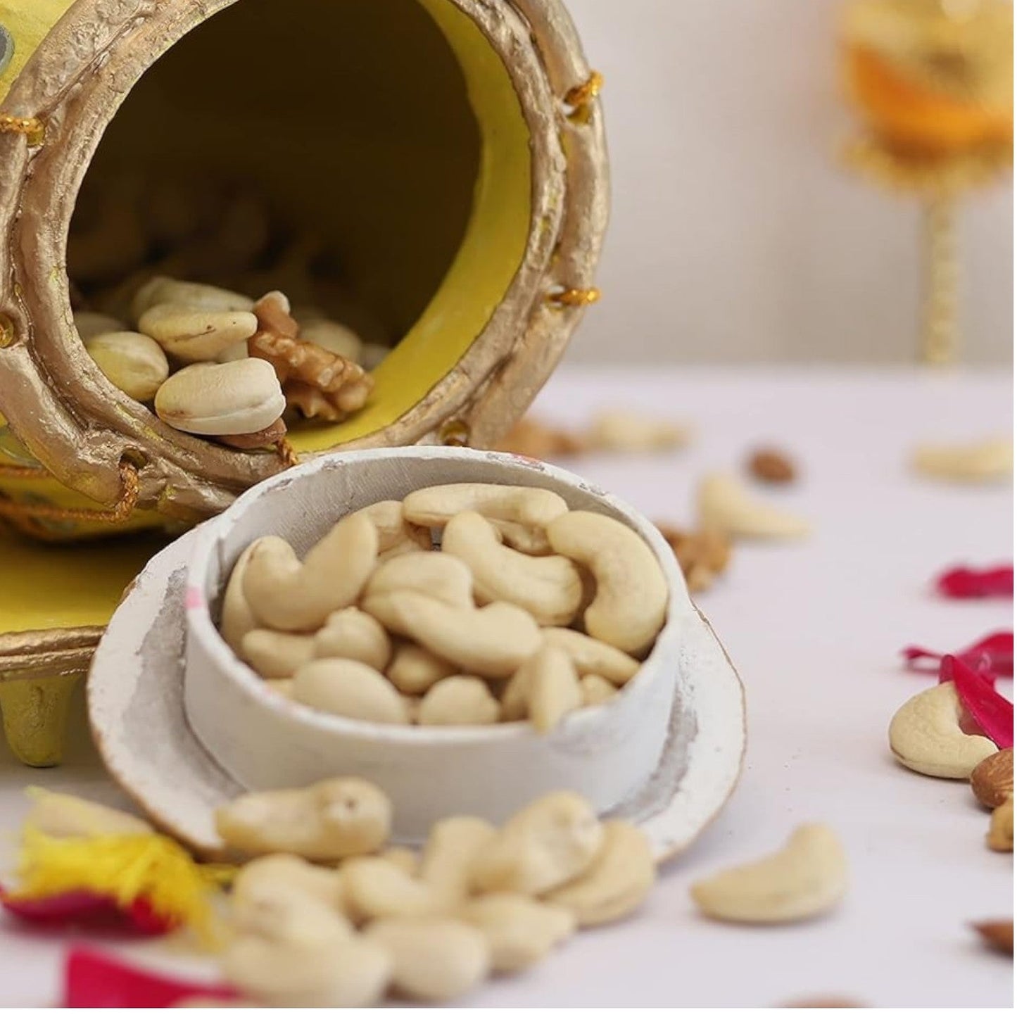 Wishes Dholak Storage Box-Yellow