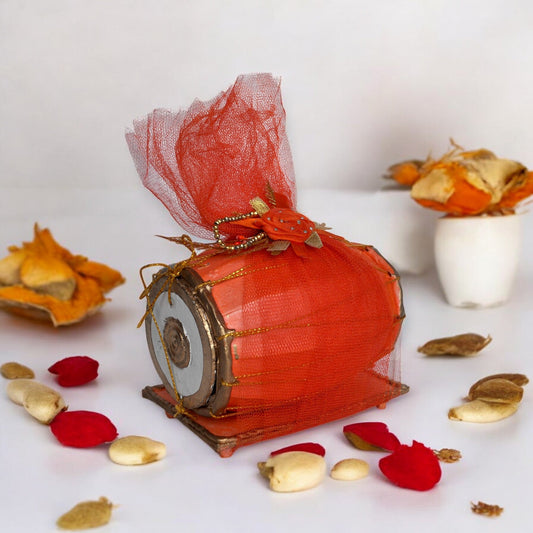 Wishes Dholak Storage Box-Orange
