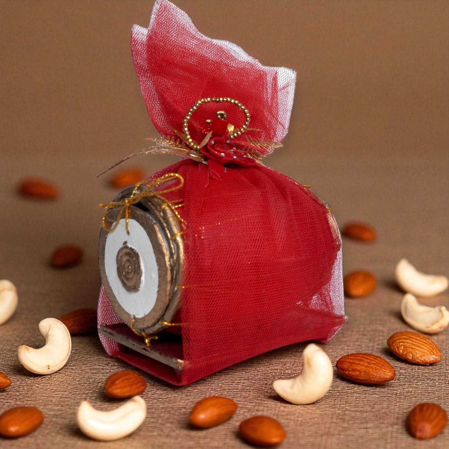 Wishes Dholak Storage Box-Red