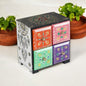 Wooden Hand Painted Drawer Storage Box With Floral Designs