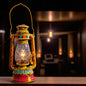 Metal Hand Painted Lantern With Bulb Holder-Yellow