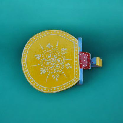 Wooden Hand Painted Elephant Stool - Multicolor pair