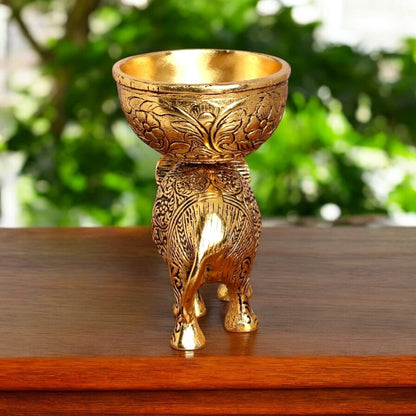 Metal Elephant Dry Fruit Bowl Set