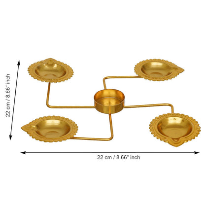 Diwali Antique Swastik Brass Diya