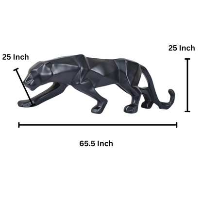 Powerful Polyresin Black Panther Statue