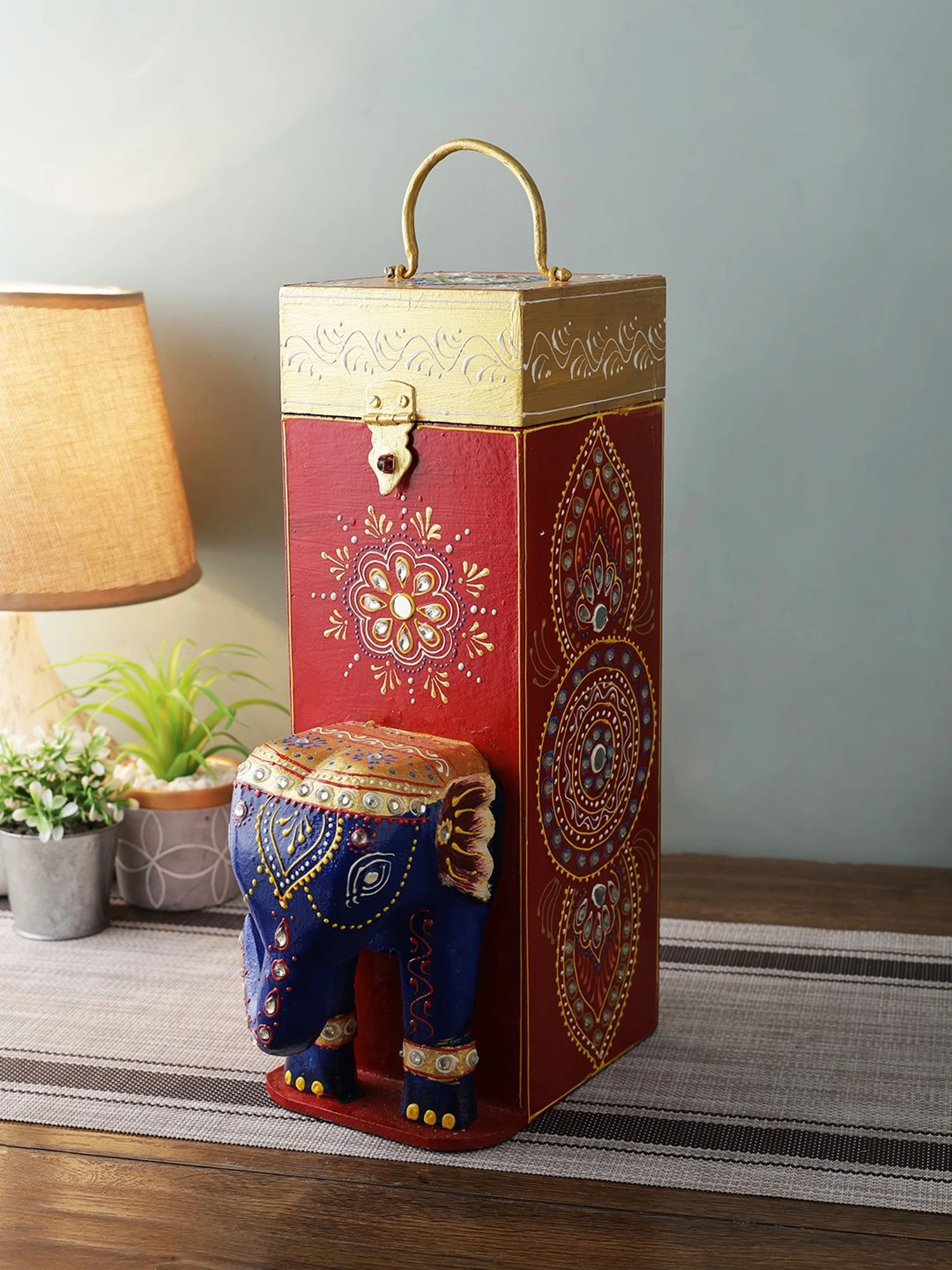 Wooden Single Bottle Wine Holder Box