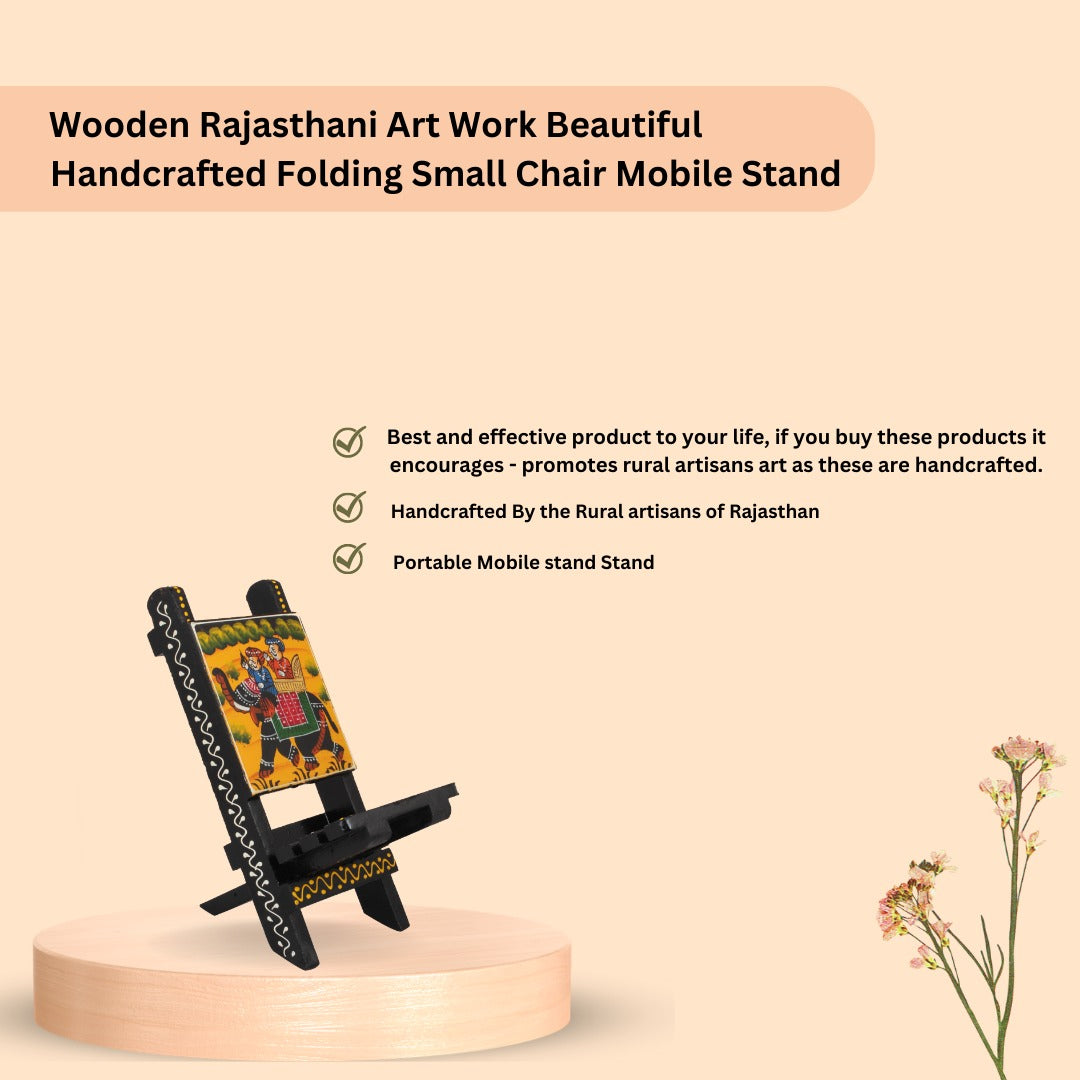 Wooden Phone Stand Chair Small Mini Card Holder