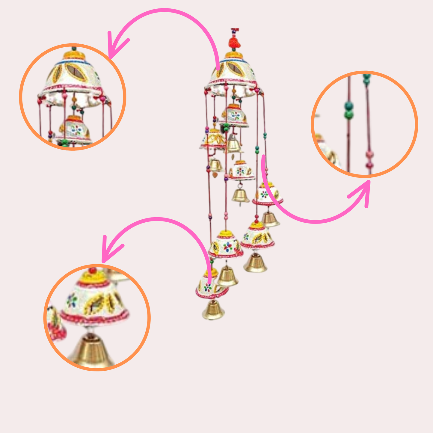 Wind Chime Beautiful Jhoomar Showpiece set of 2 pc