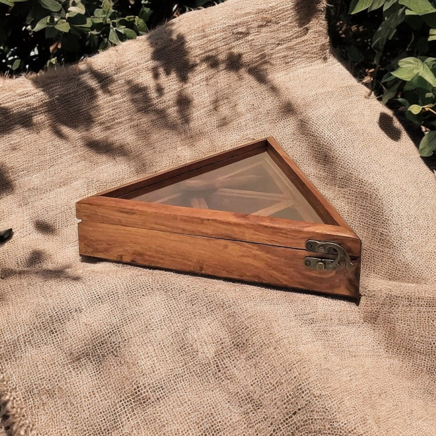 Wooden Container Spice 4 Box With Spoon